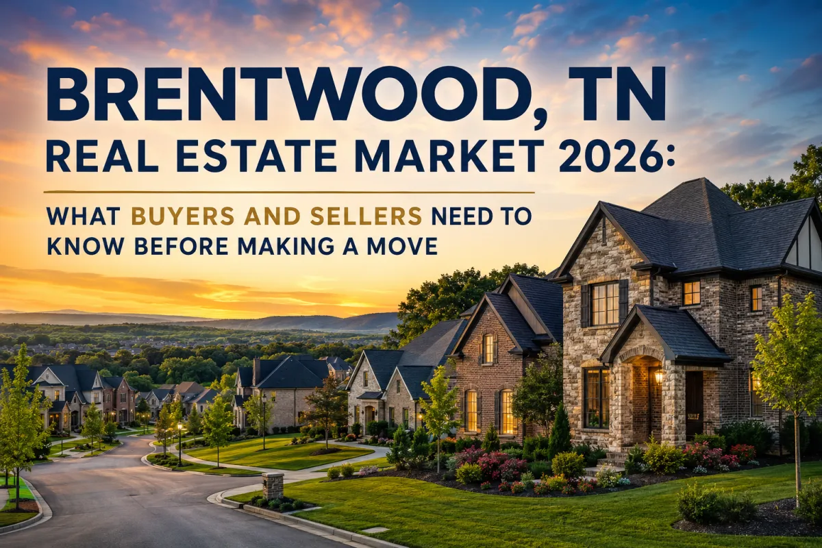Brentwood TN real estate market 2026 with luxury homes and neighborhood overview