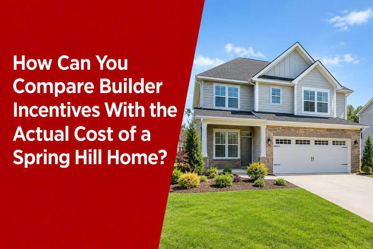 How Can You Compare Builder Incentives With the Actual Cost of a Spring Hill Home?