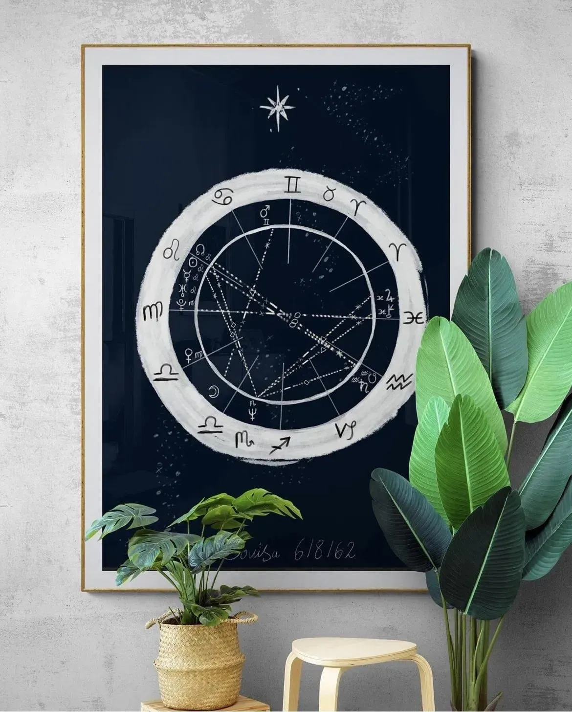 astral-readings-birth-chart-framed-print-bude