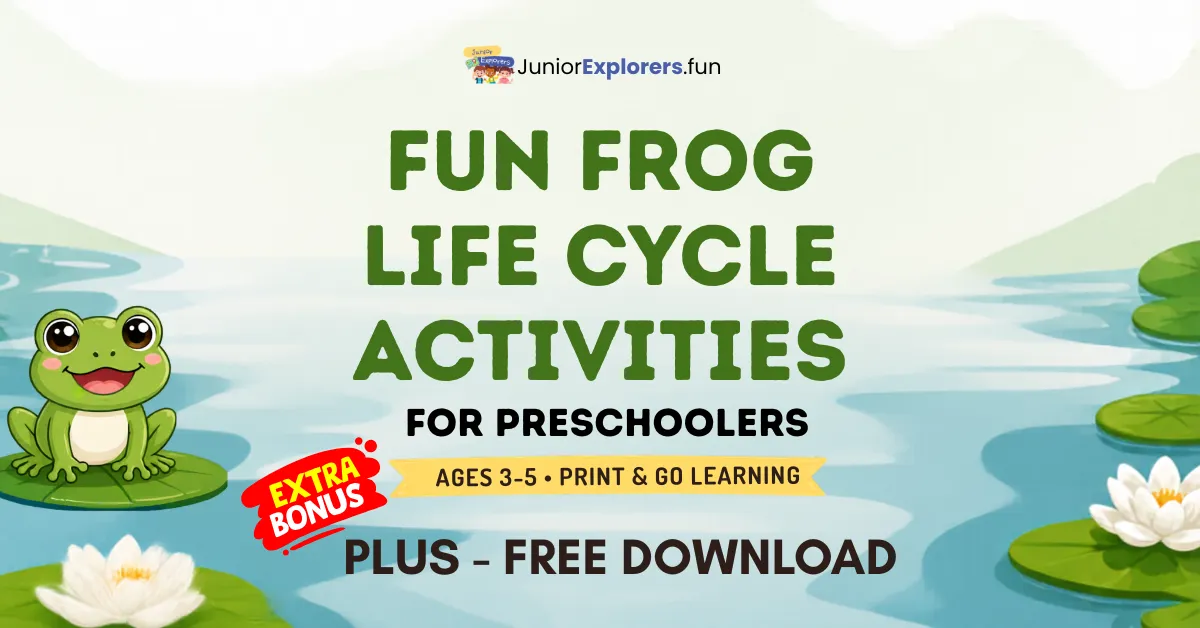 Frog Life Cycle for Preschool (Fun Activities + Free Printable)