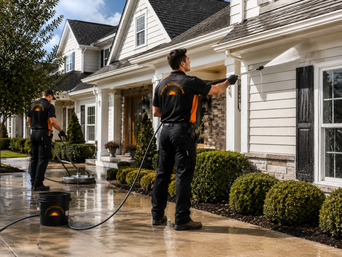 Power washing service by Horizon Exterior Care in Houston
