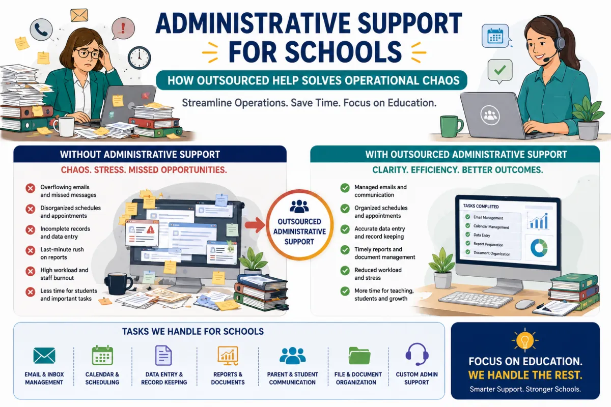 Administrative Support for Schools: How Outsourced Help Solves Operational Chaos