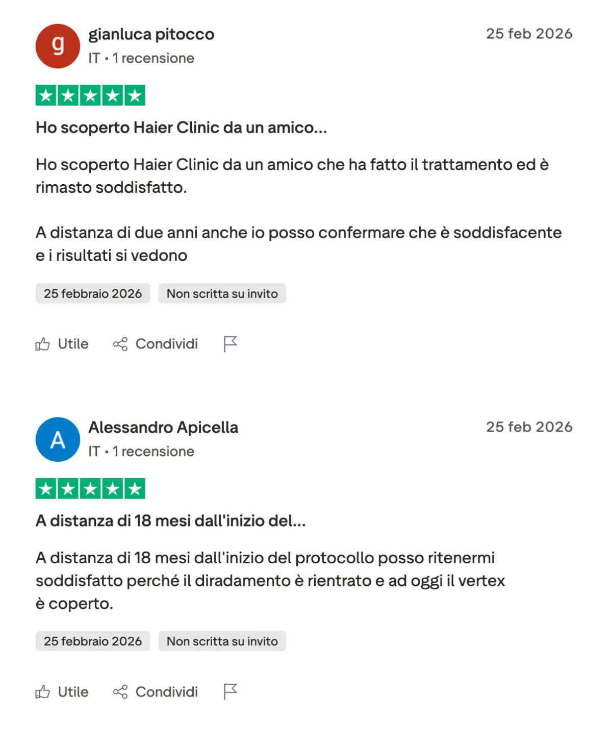Hairclinic recensioni positive negative