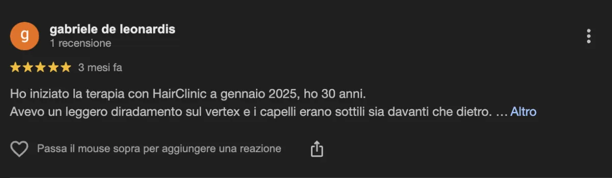 Hairclinic recensioni positive negative