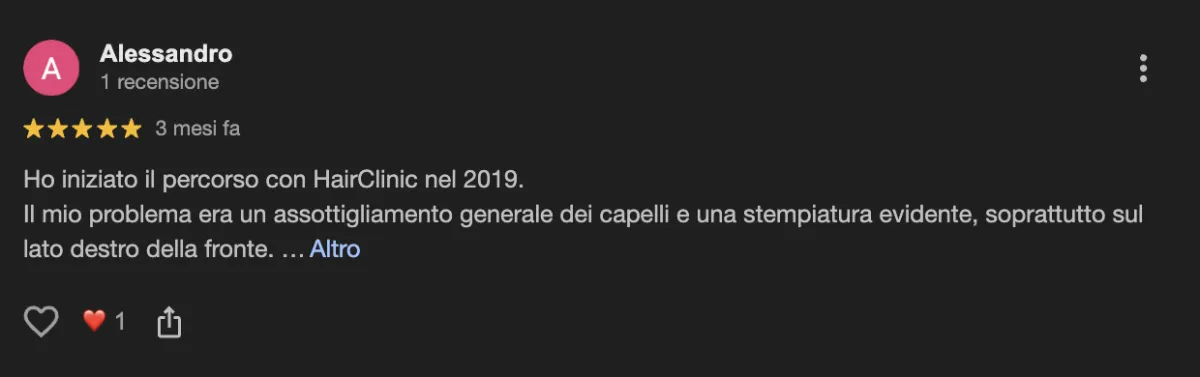 Hairclinic recensioni positive negative
