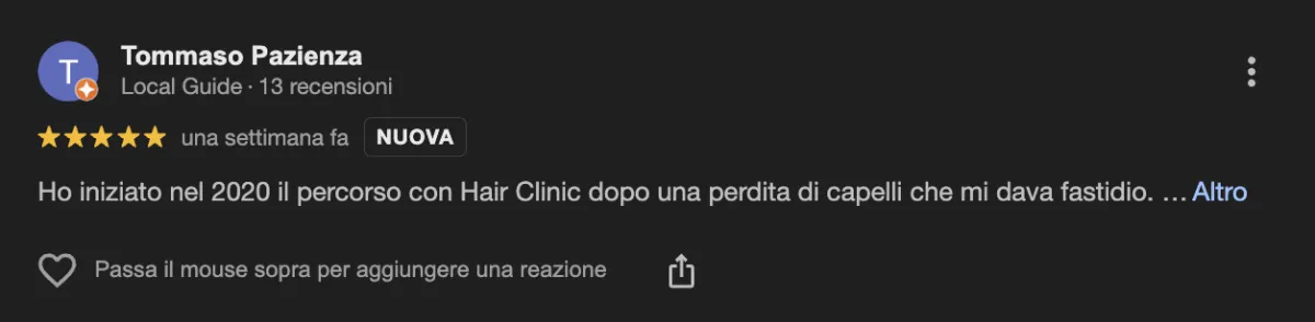 Hairclinic recensioni positive negative