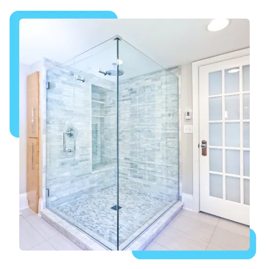Shower door installation in Pasadena CA for a clean bathroom upgrade 