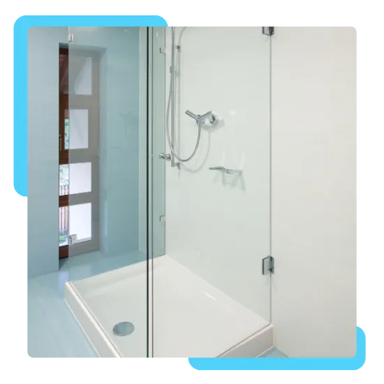 Bathroom glass installation in Pasadena with careful measuring and service 