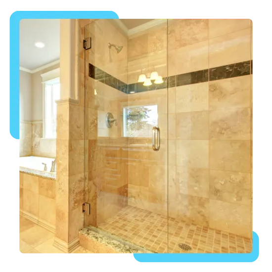  bathroom glass installation in Burbank with smooth shower door fit
