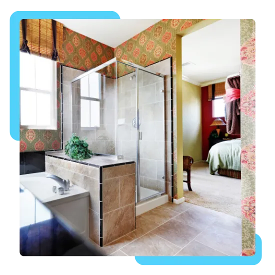 Clean shower door installation in Palmdale CA bathroom 