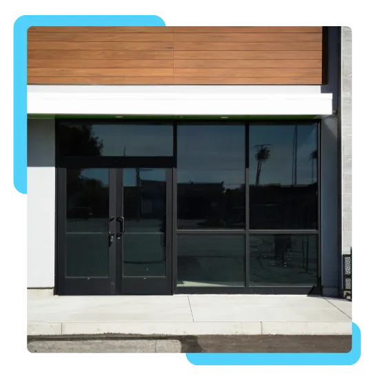 Storefront door installation in Burbank for customer access