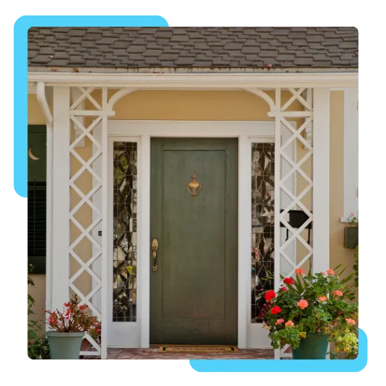 Residential door installation in Burbank with clean fitting 