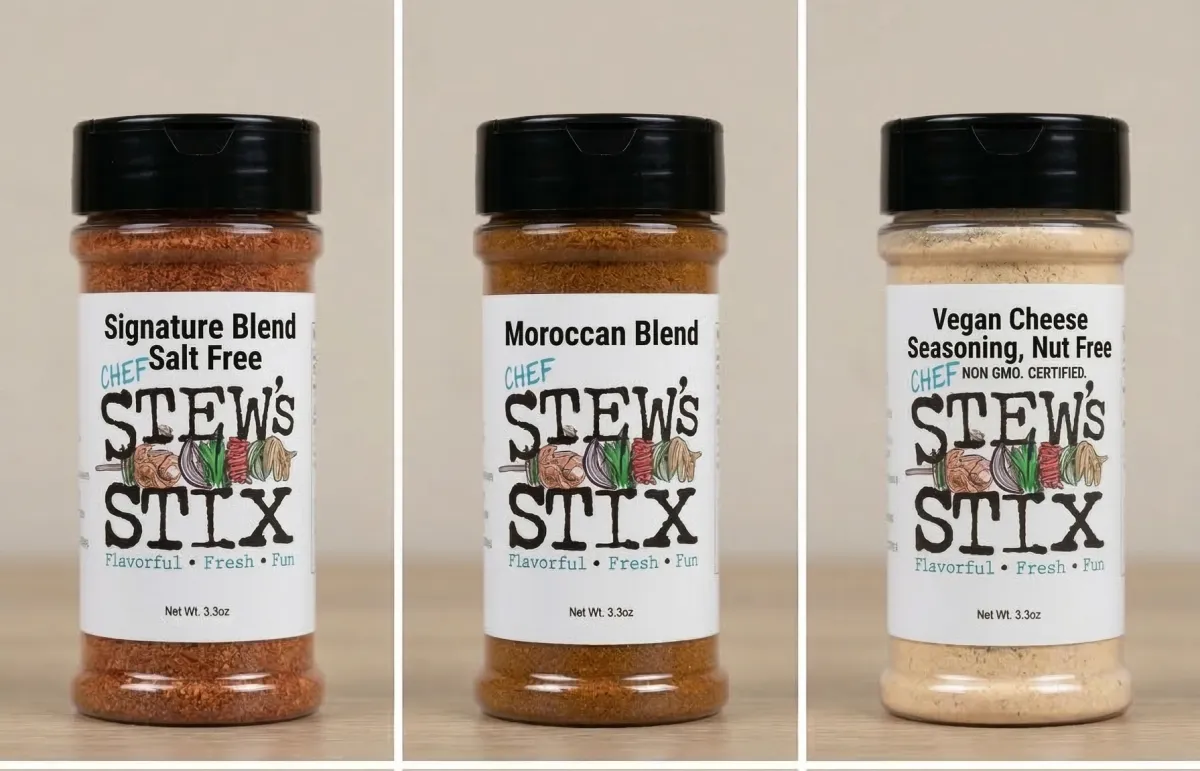 assorted-color powders