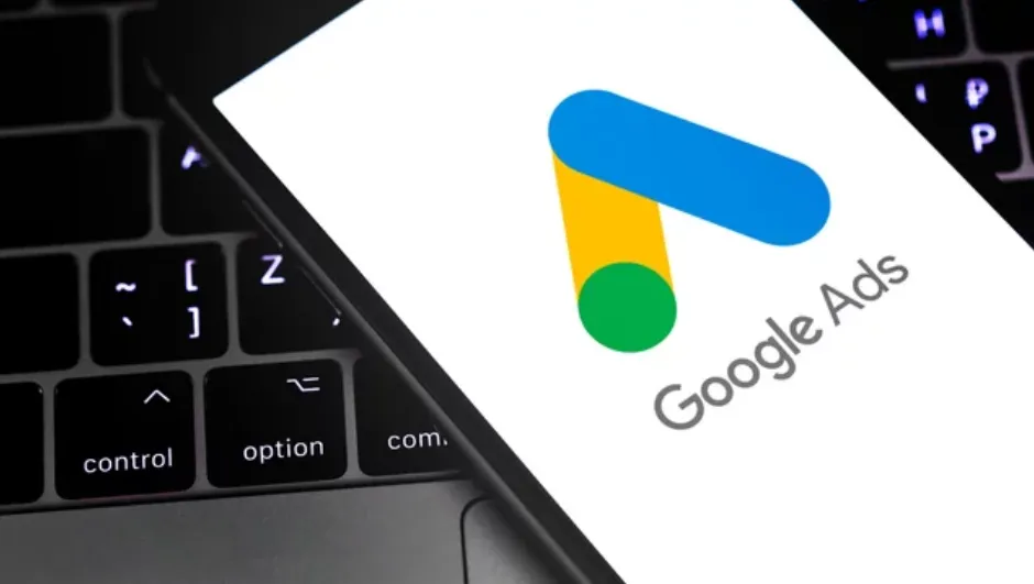 Google Ads logo on laptop keyboard representing expert PPC management and high-intent lead generation services for local businesses
