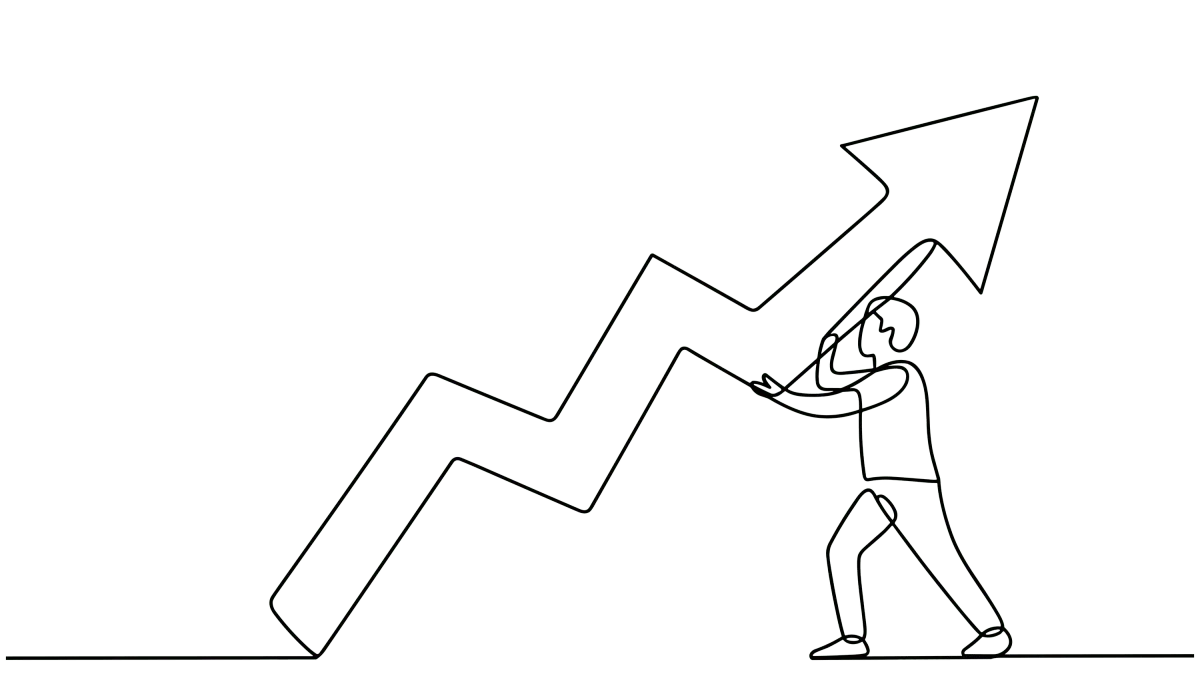 Linear Growth Icon