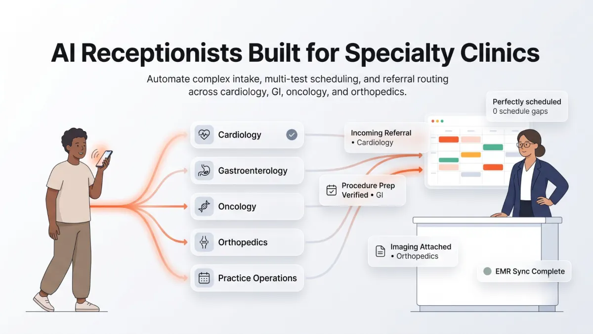 How AI Receptionists Help Specialty Clinics Improve Patient Access