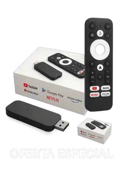 Oferta Especial: Kit de FlixTV Android TV Stick, control y empaque