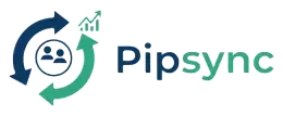 Logo pipsync en el pie de pagina, Plataforma de copy trading 
