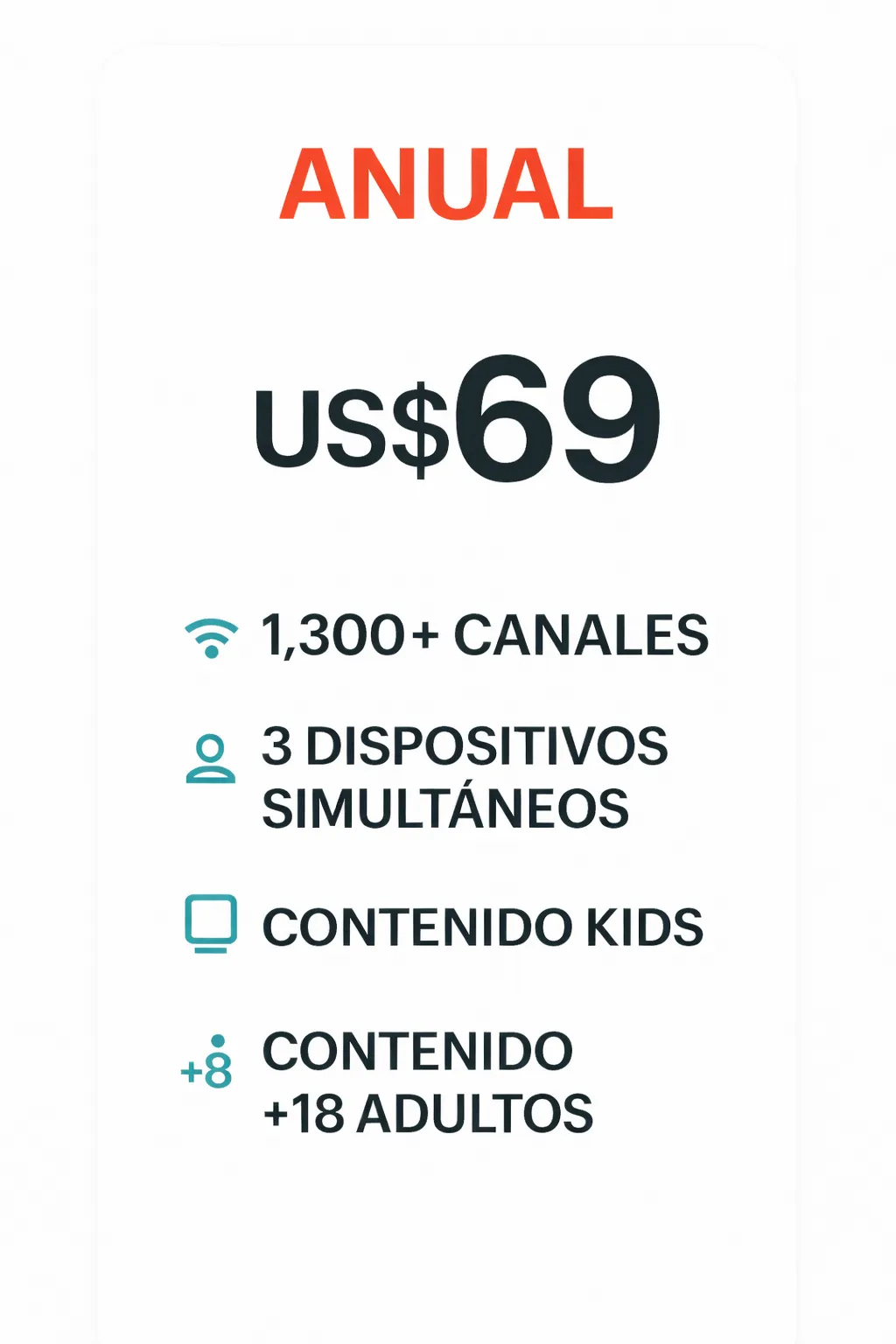 imagen plan anual Magis TV Pro 69 usd