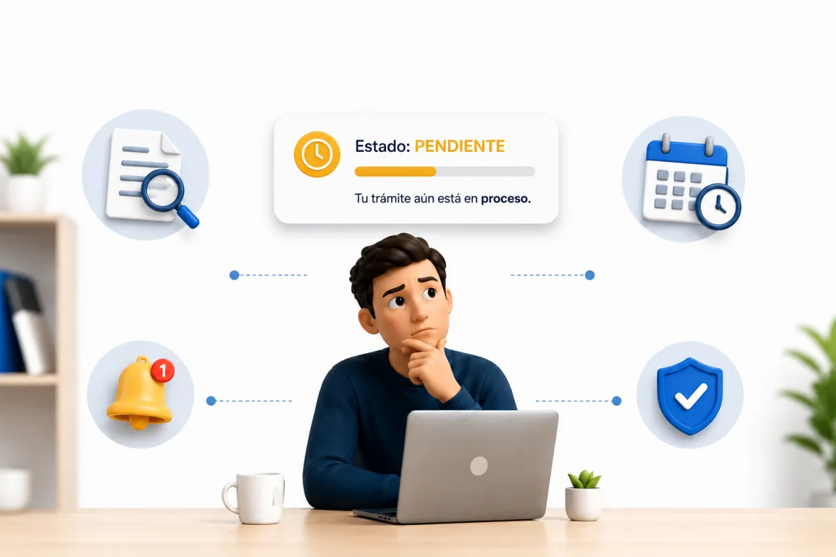 Gráfico explicativo del estado pendiente en un comparendo