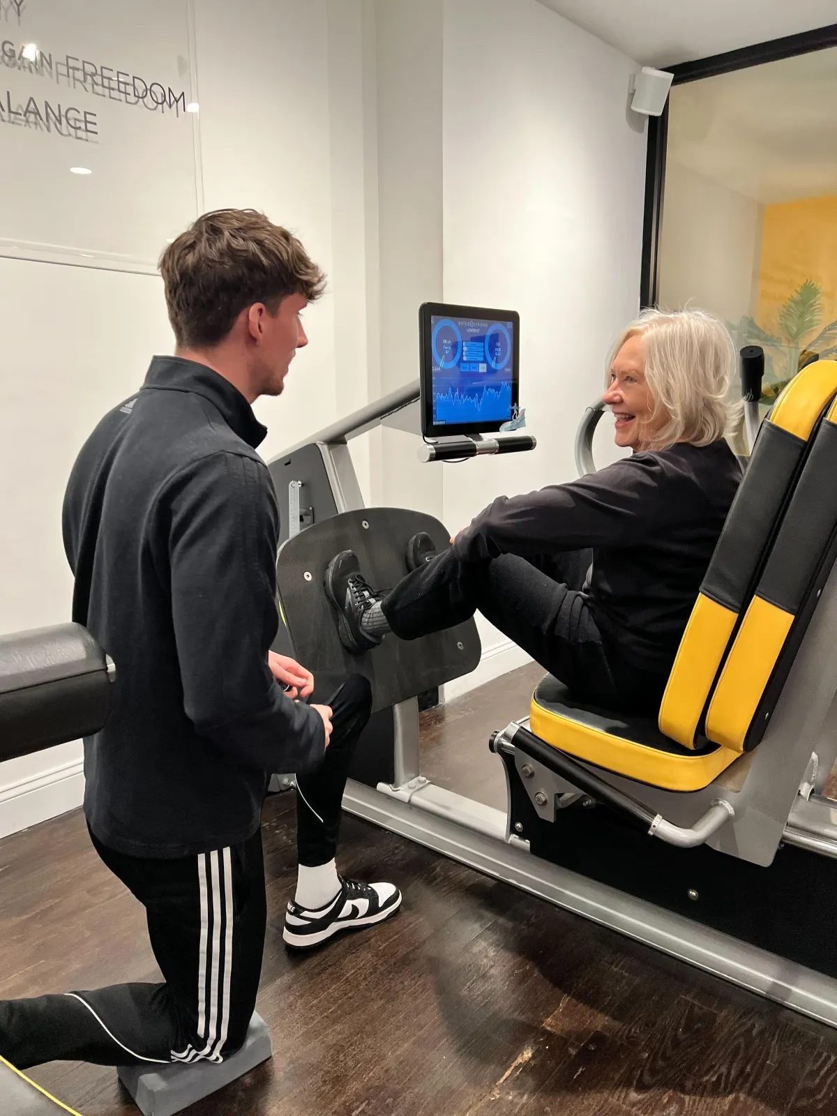 OsteoStrong osteogenic loading therapy session Upper West Side NYC