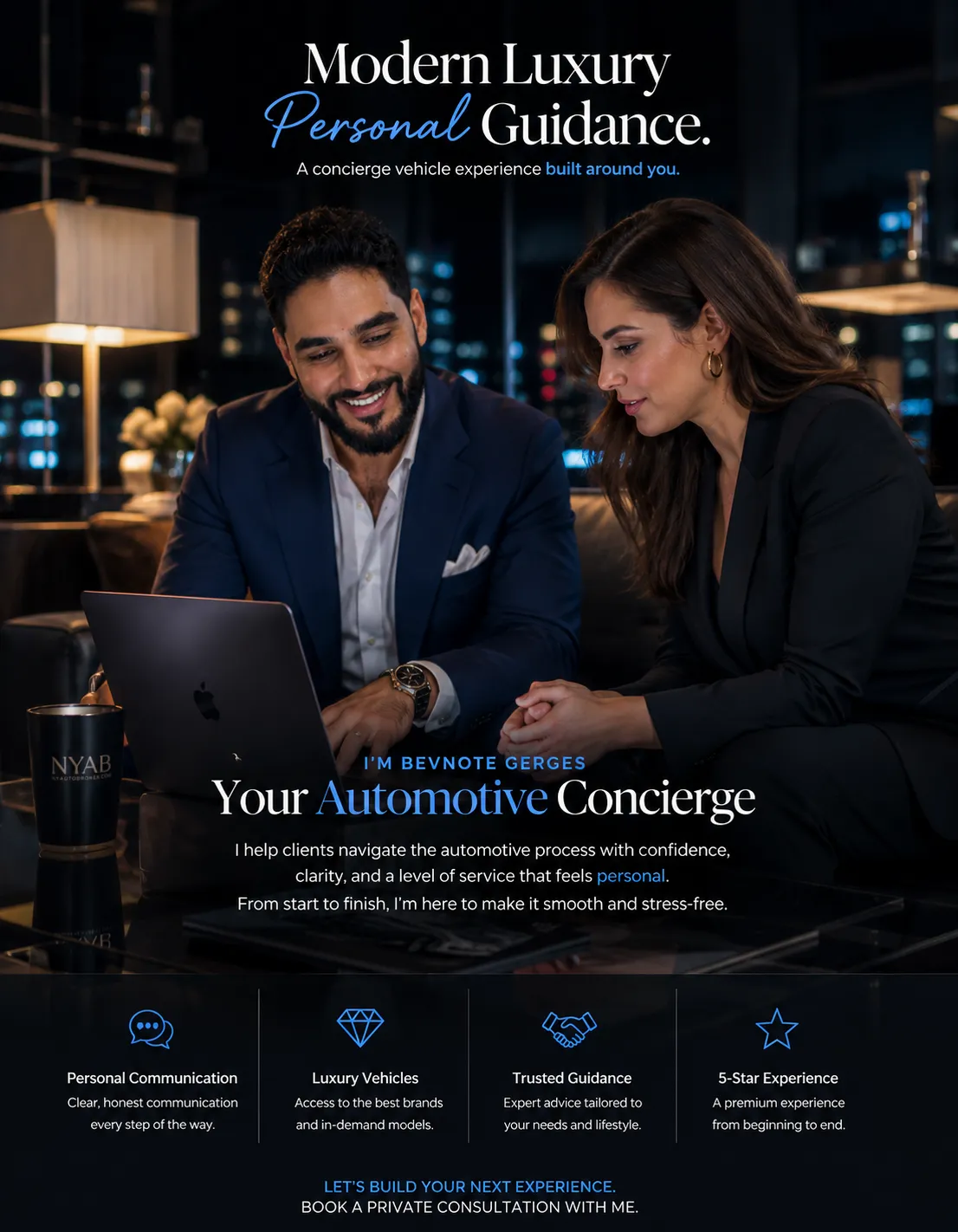 Luxury automotive concierge consultation