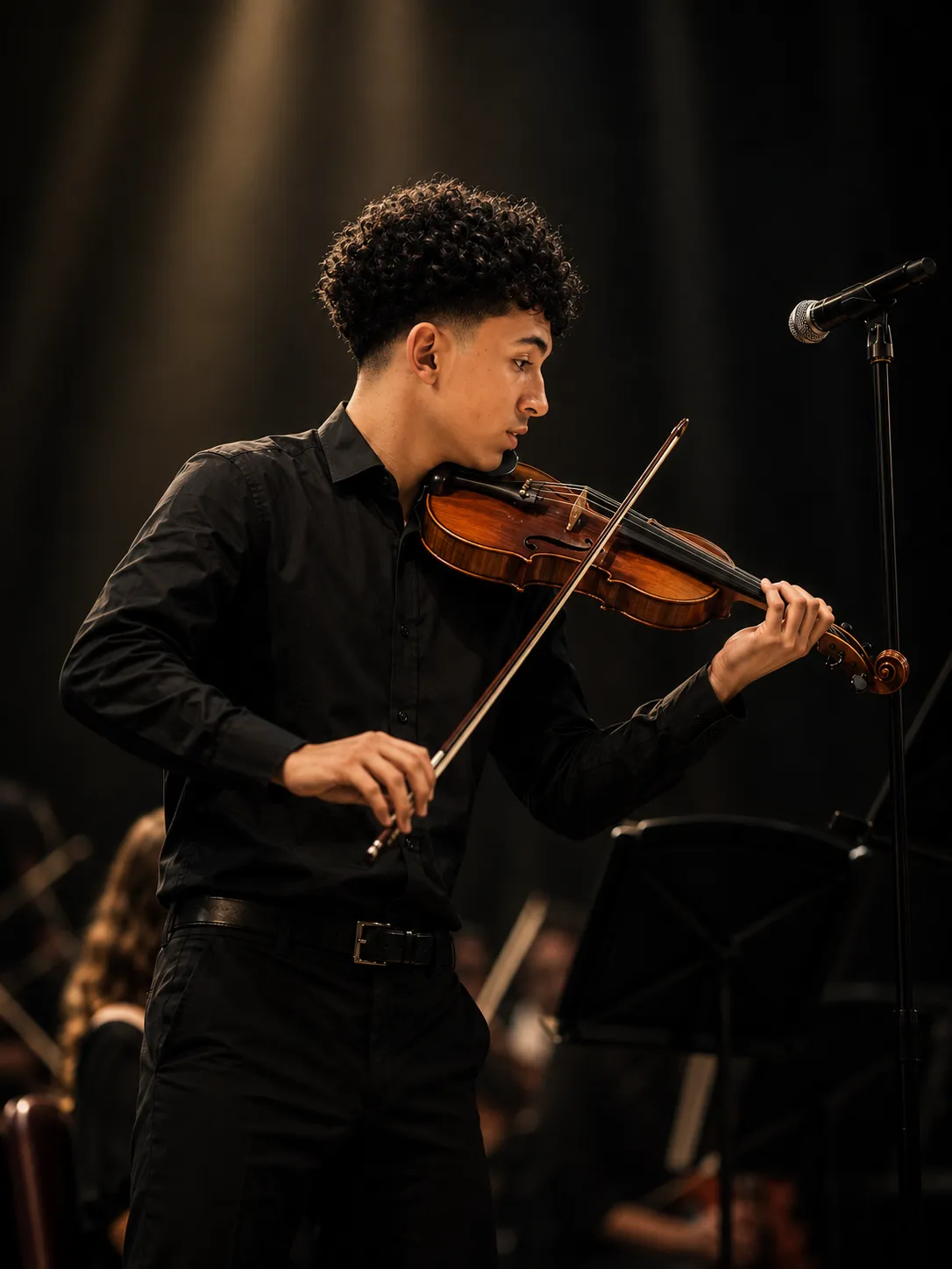 Violin performance representing discipline