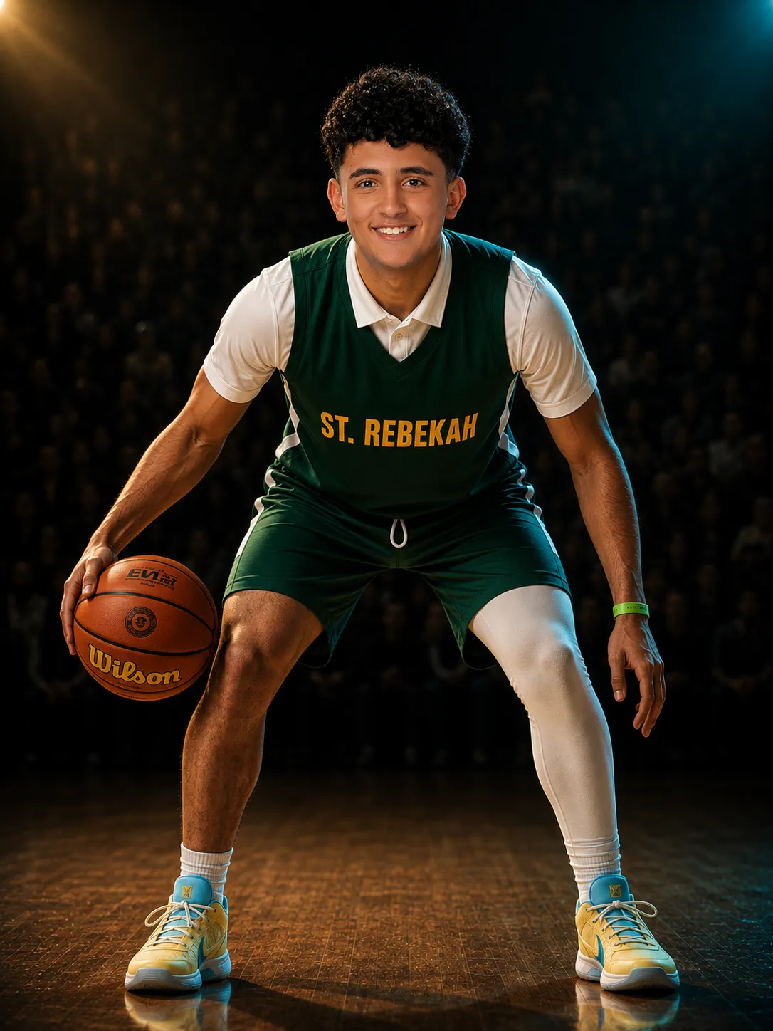 Basketball imagery representing focus