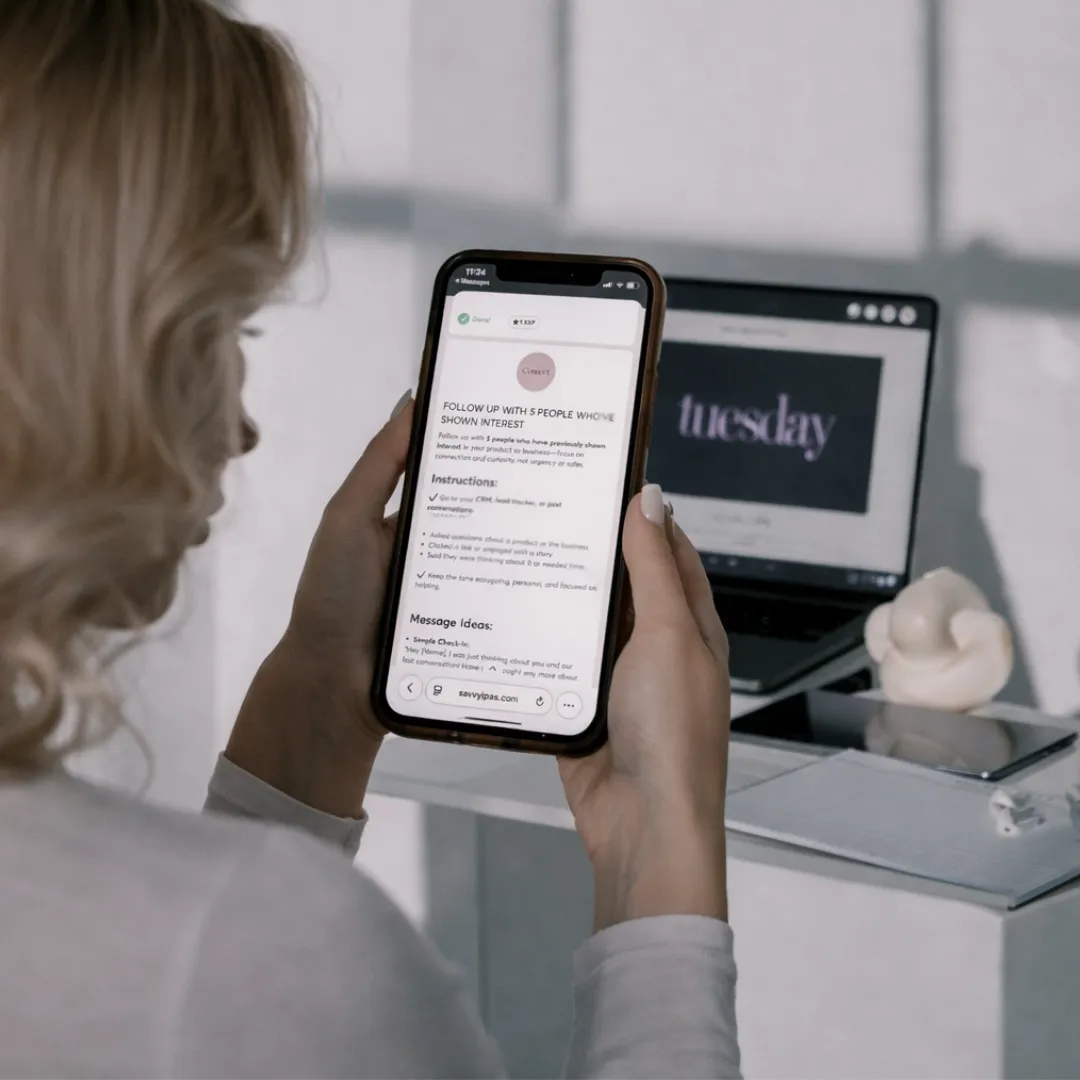 Savvy Social Selling system showing personalized daily plan and AI-powered tools for consistent growth