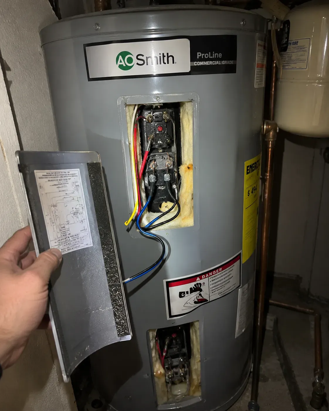 image Kaylor took when he was repairing a water heater in Gilbert, AZ