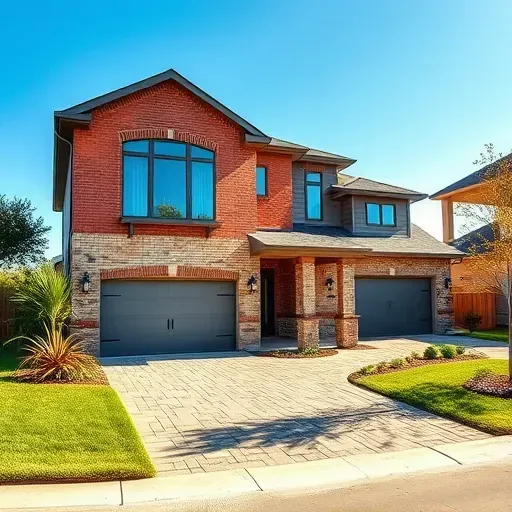 Modern residential home in East Grand Prairie TX with elegant design, manicured lawn, and vibrant landscaping details.