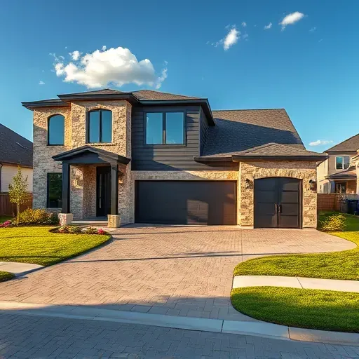 Completed General Contractor project in South Grand Prairie TX showcasing modern home with stone facade and landscaped yard.