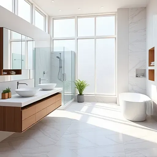 Remodeled bathroom in Viridian, TX with modern design, freestanding tub, and spacious walk-in shower. Neutral tones create calm.
