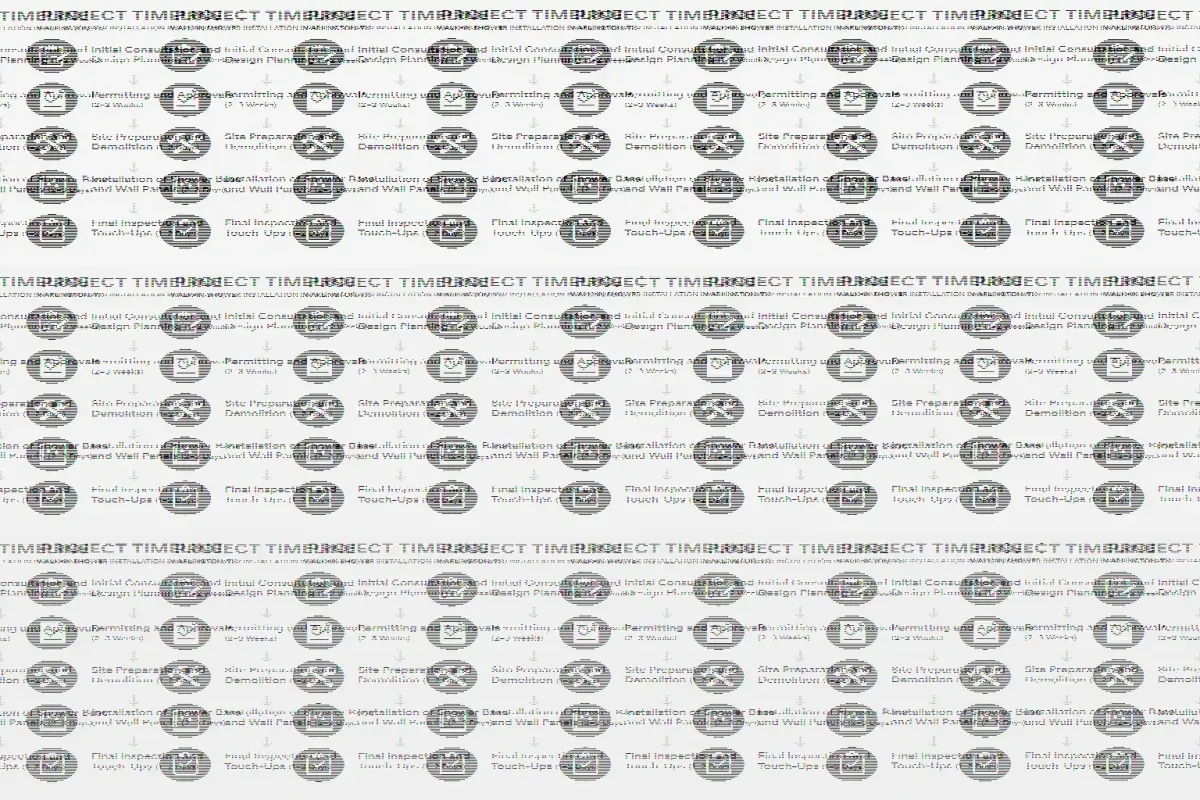 Infographic detailing the five steps of Walk-In Shower Installation timeline in Arlington TX for our website.