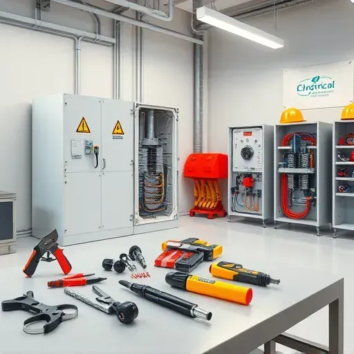 Well-organized electrical tools and panels in a clean Arlington TX workshop showcasing professional electrical services