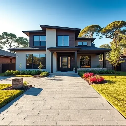 Completed residential project in South Midlothian TX featuring modern architecture, landscaped yard, and energy-efficient windows.