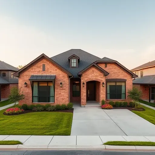 Completed residential project in West Arlington TX featuring modern single-family home with lush landscaping.