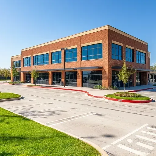 Completed construction project in Arlington TX showcasing modern architecture and meticulous landscaping.