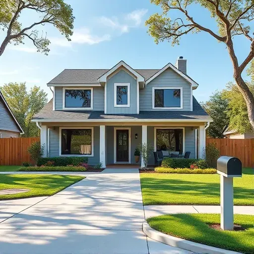 Modern renovated home in Arlington TX with sleek siding, energy-efficient windows, landscaped yard, and stylish porch