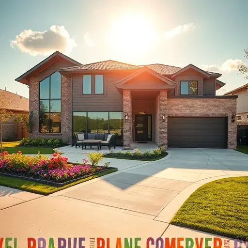 Completed modern residential home in Central Midlothian TX with sleek design, landscaped yard, and stylish porch.