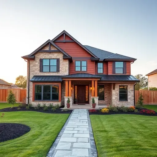 Completed residential project in Central Midlothian TX features modern design, landscaping, and inviting front porch.