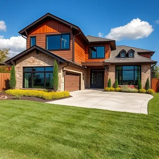 Completed General Contractor project in West Cedar Hill TX featuring custom home, modern design, stone and wood exterior.