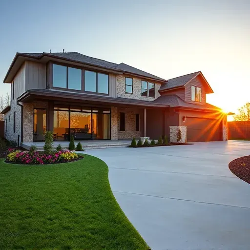 Completed General Contractor project in Midlothian TX featuring a modern home with sleek design and beautiful landscaping.