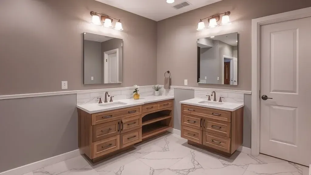 Vanity installation projects showcasing modern designs in Arlington TX homes
