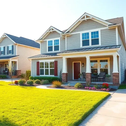 Beautiful renovated Arlington TX home with modern siding, lush front yard, new windows, shutters, and stylish porch during daytime