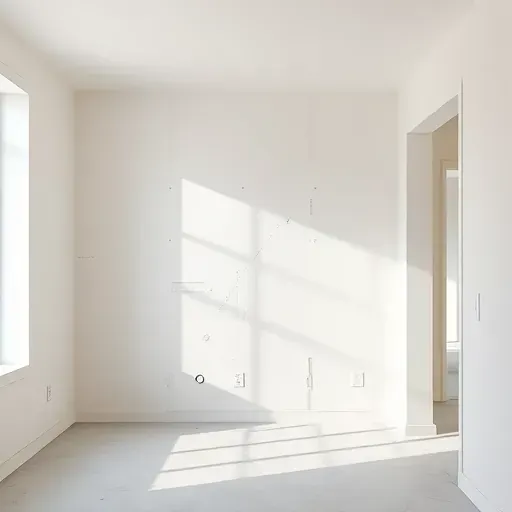 Freshly finished drywall installation in Arlington TX with smooth surfaces, precise joints, and natural lighting highlight craftsmanship