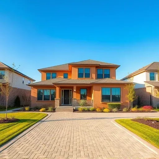 Modern Grand Prairie home showcases elegant architecture, lush landscaping, and a polished driveway in a serene neighborhood.