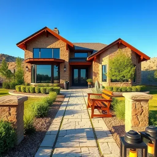 Completed General Contractor project in Wildcat Ranch TX featuring a modern home with natural stone, wood, and landscaped yard.