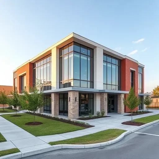 Completed construction project by a general contractor in Arlington, TX showcasing modern architecture and landscaping.