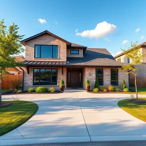 Completed General Contractor project in East Midlothian TX showcasing a modern two-story single-family home and vibrant landscaping.